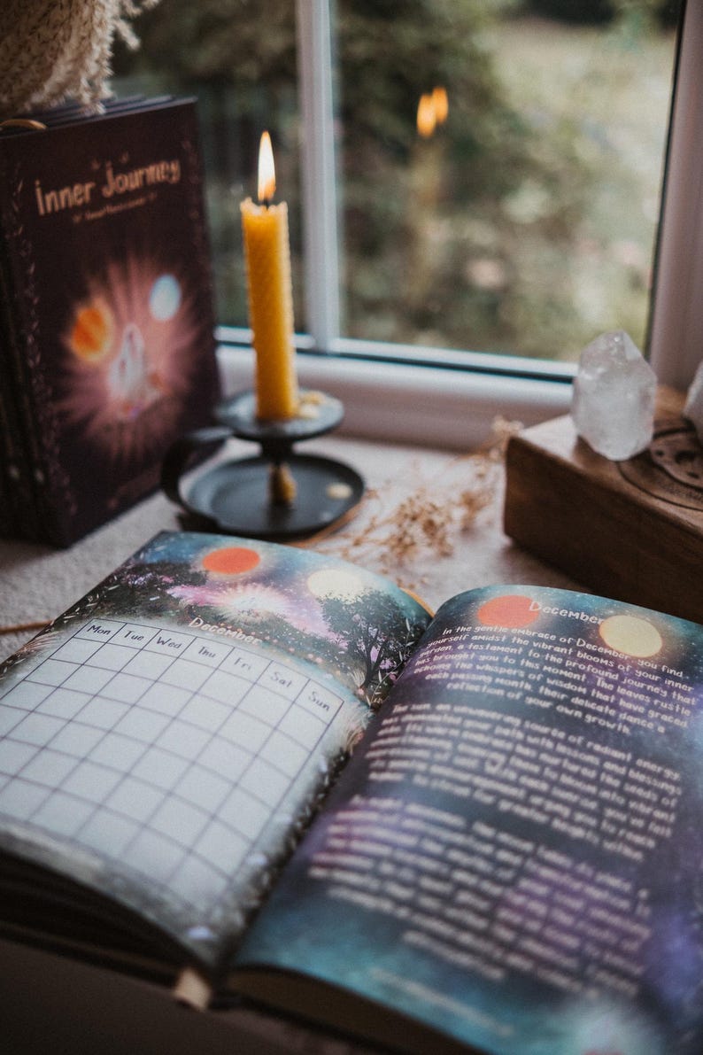Annual Mindful Journal - Journaling | Positive | Celestial | Calendar ...
