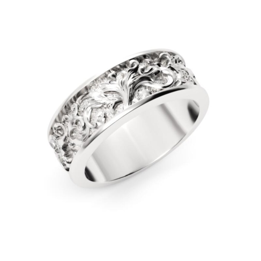 Scrollwork Ring Nova Floral Scrollwork Ring - Etsy