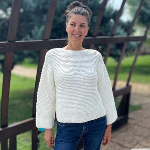 Sweater digital knitting pattern | Easy sweater knit pattern pdf for beginners