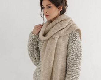 Knit Pattern Bundle | Chunky Sweater  | Long scarf pdf