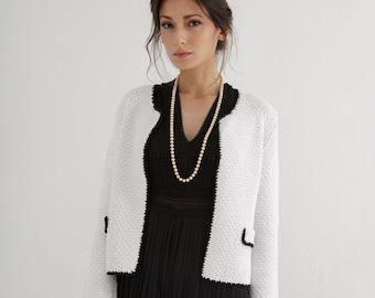 Knit Cropped Cardigan Pattern | Women's Jacket DIY (PDF Pattern)