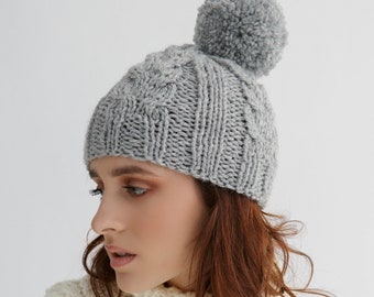 Chunky beanie knit pattern| Hat knitting pattern pdf