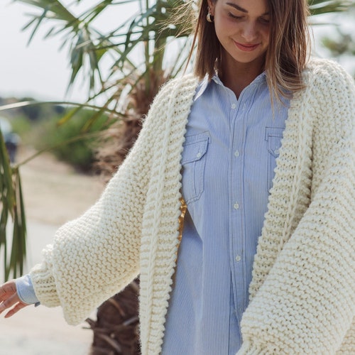 Chunky Cardigan Knitting Pattern for Women Brioche Cardigan - Etsy