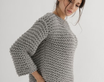Chunky Knit Sweater Pattern | Easy Beginner PDF