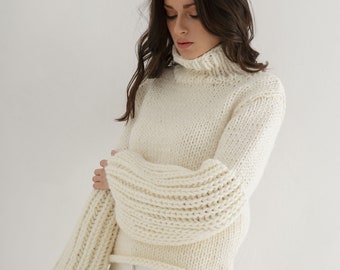 Sweater knitting pattern for women | Knit pattern pdf digital