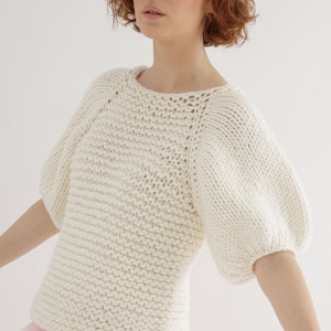 Chunky sweater knitting pattern