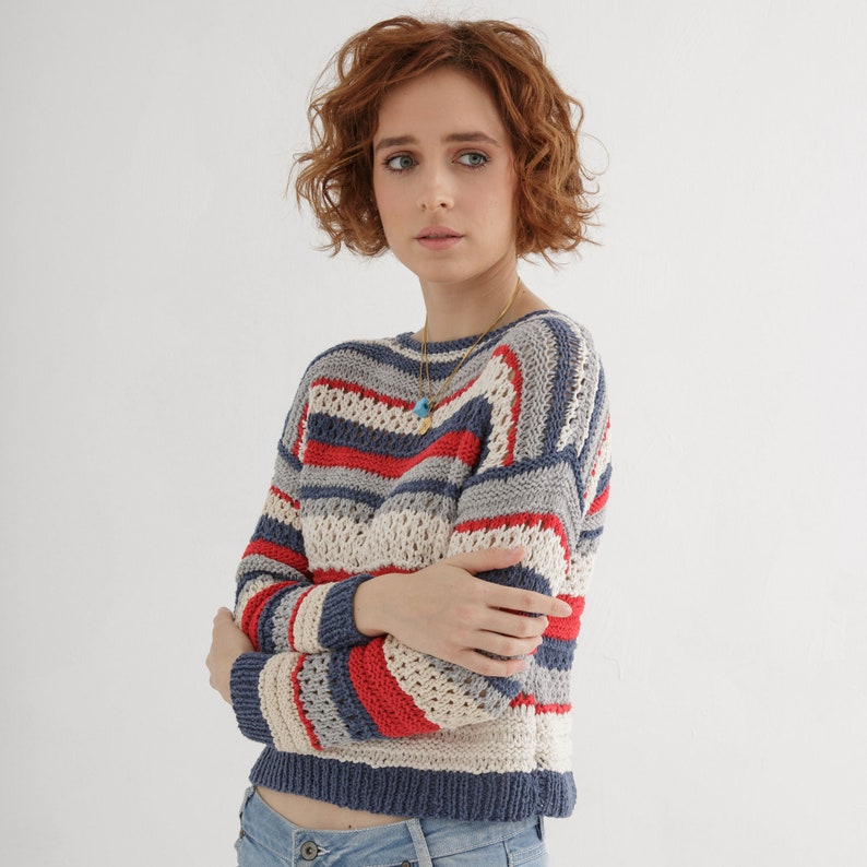 Lace sweater knitting pattern