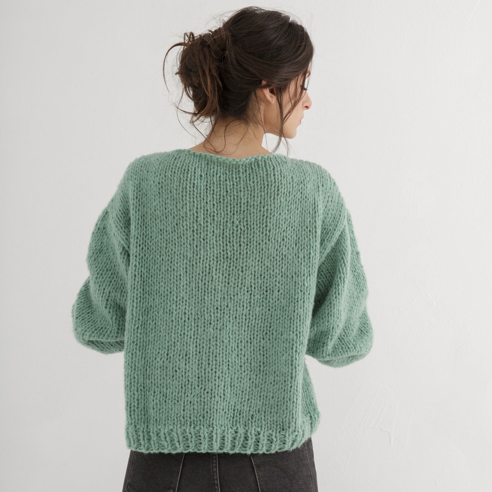 V Neck Sweater Knitting Pattern Sweater Knit Pattern Pdf Etsy UK