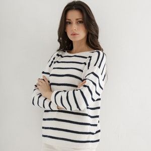 Striped sweater knitting pattern