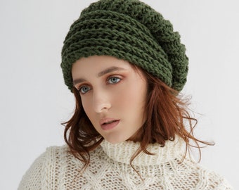 Grobstrick-Beanie mit Strickmuster für Damen | Strickanleitung Mütze pdf