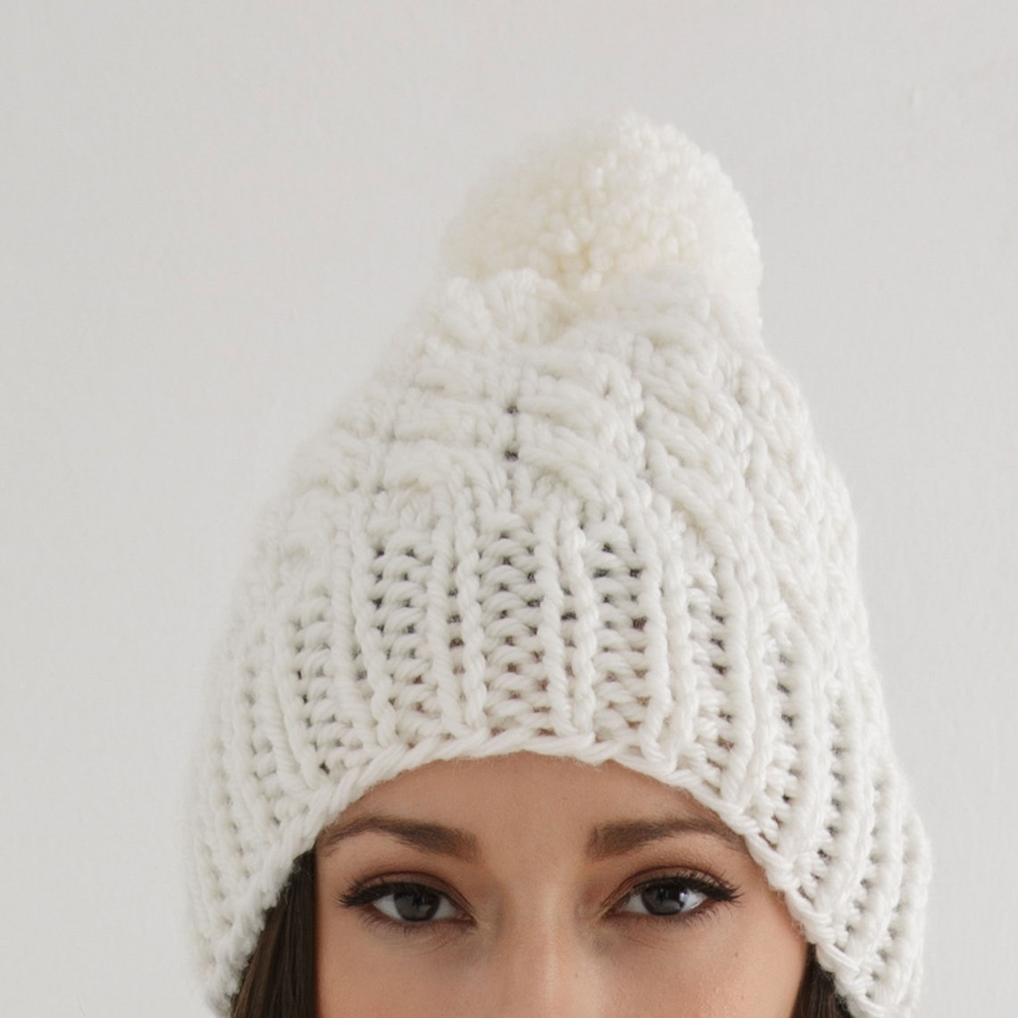 Chunky Hat Knitting Pattern Cable Beanie Knit Design for All - Etsy