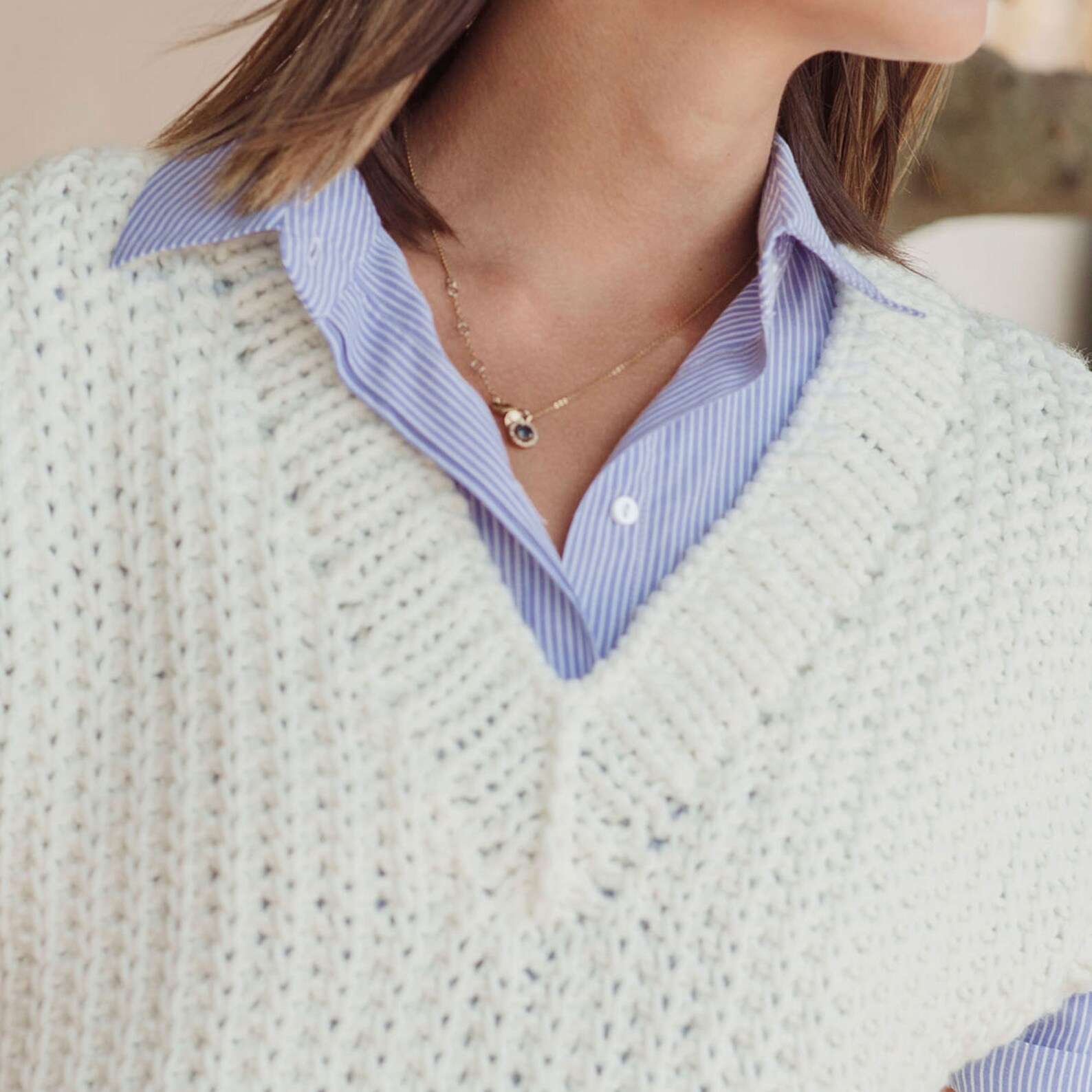 Vneck Vest Knitting Pattern for Women Chunky Sweater Knit Etsy