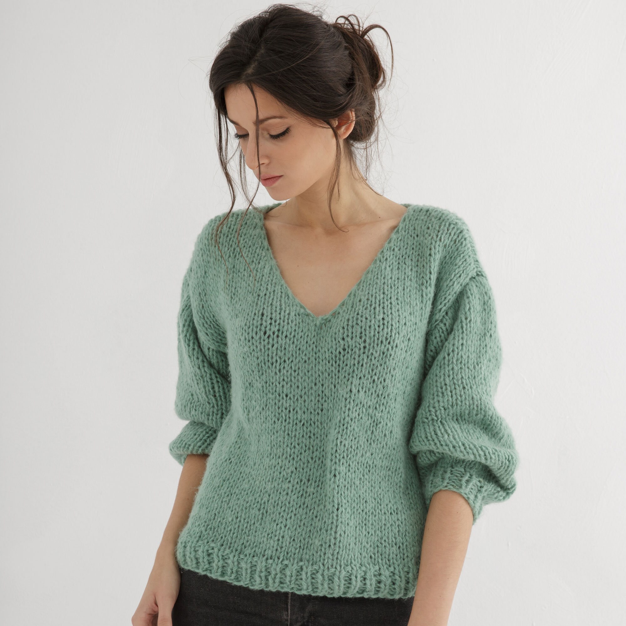 V Neck Sweater - Etsy