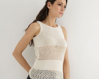 Top Knit pattern pdf | Lace top pattern for women