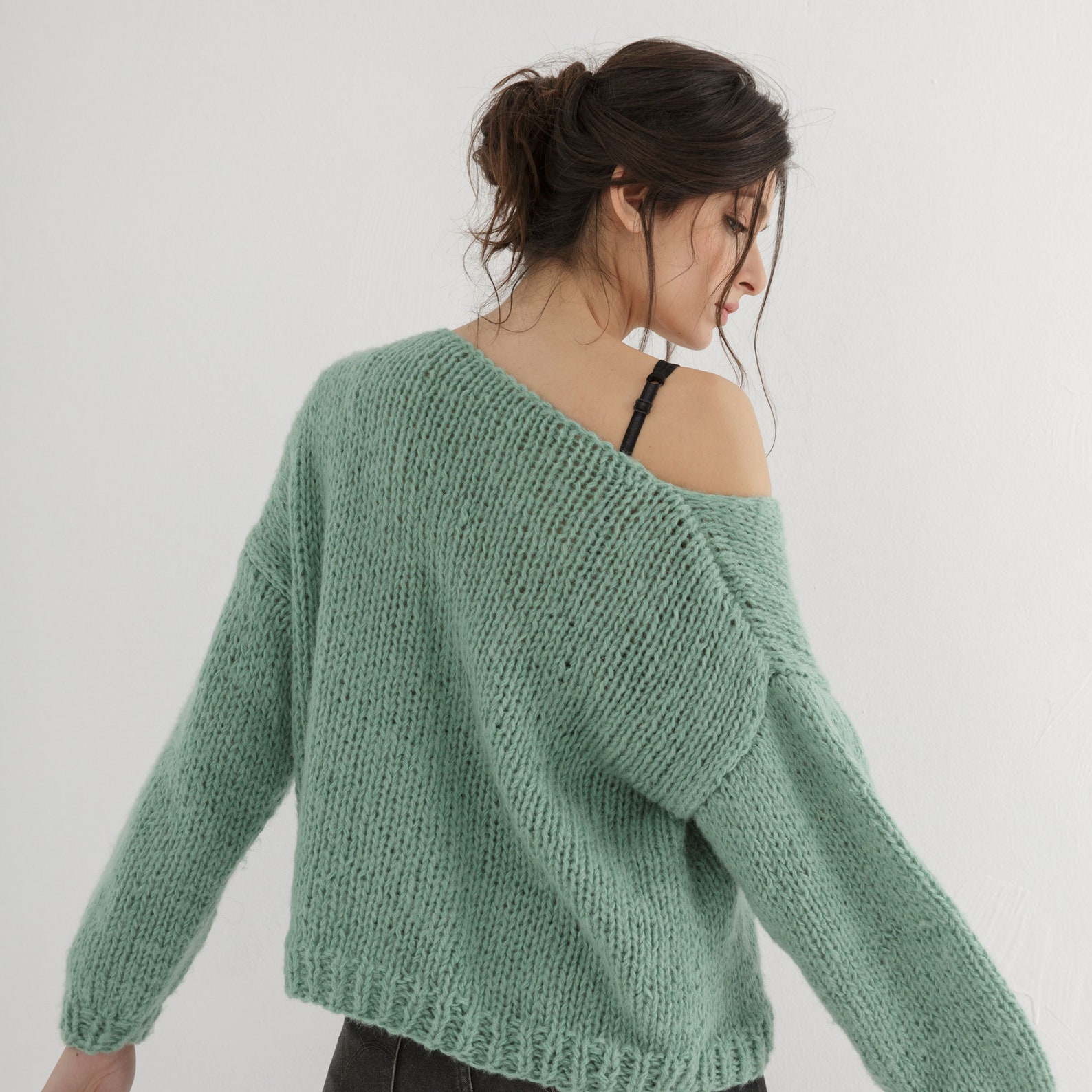 V Neck Sweater Knitting Pattern Sweater Knit Pattern Pdf Etsy UK