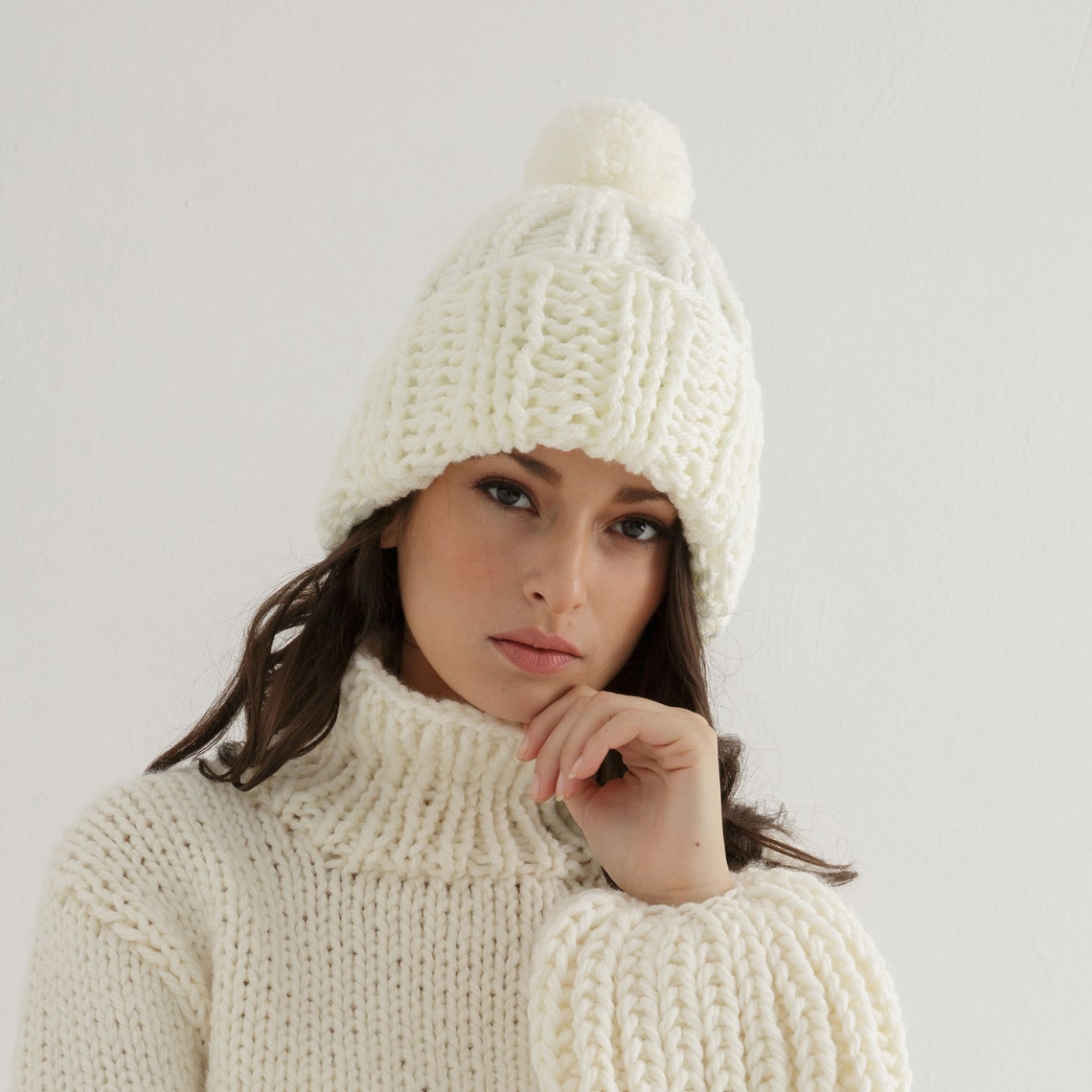 Chunky Beanie Knitting Pattern | Easy Hat Knit Design for All Sizes - Etsy