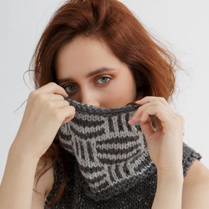 Cowl knit pattern | Knit cowl pattern pdf