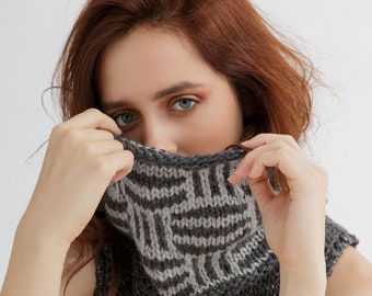 Cowl knit pattern | Knit cowl pattern pdf