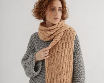 Knitting Pattern Bundle | Chunky sweater knit pattern | Chunky scarf knit pattern