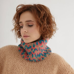 Chunky cowl knit pattern | Cowl knitting pattern pdf