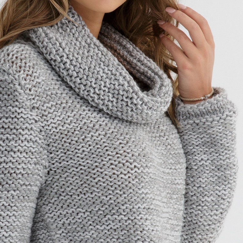 Turtleneck Sweater Knitting Pattern for Women Sweater Knit Etsy