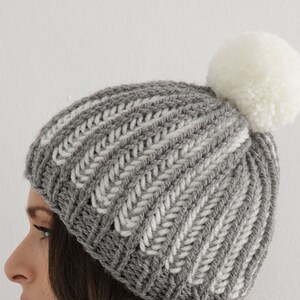 Chunky Beanie Knitting Pattern for Women | Hat Knit Design Pdf - Etsy