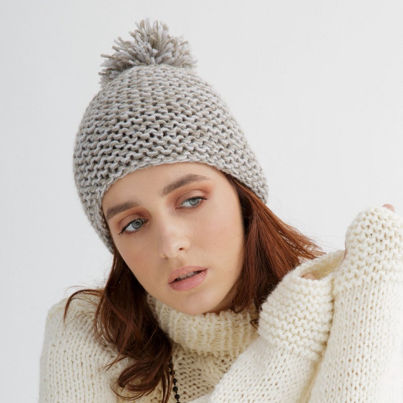 Beanie Knitting Pattern Pdf | Easy Knit Design Tutorial - Etsy