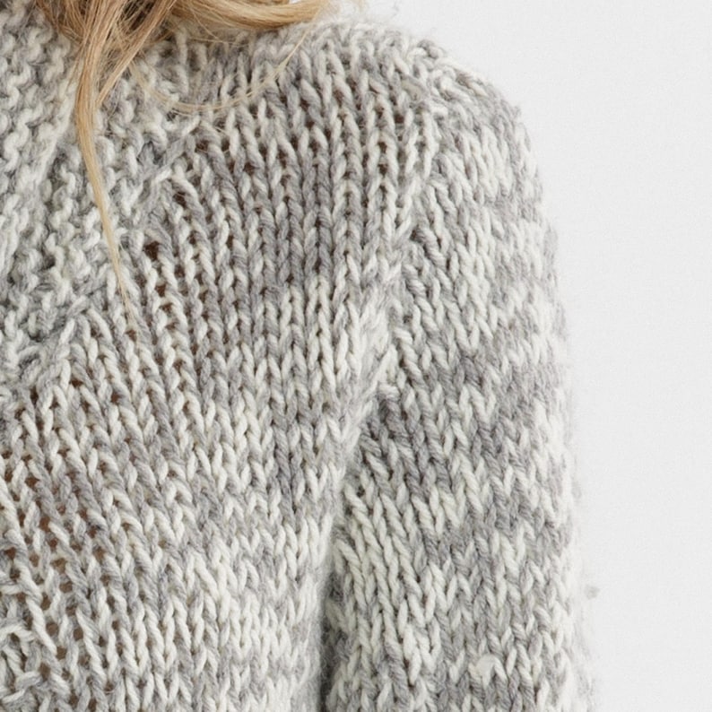 Chunky cardigan knitting pattern for women