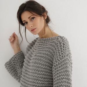 Chunky Sweater Digital Knitting Pattern Easy Sweater Knit Pattern Pdf ...