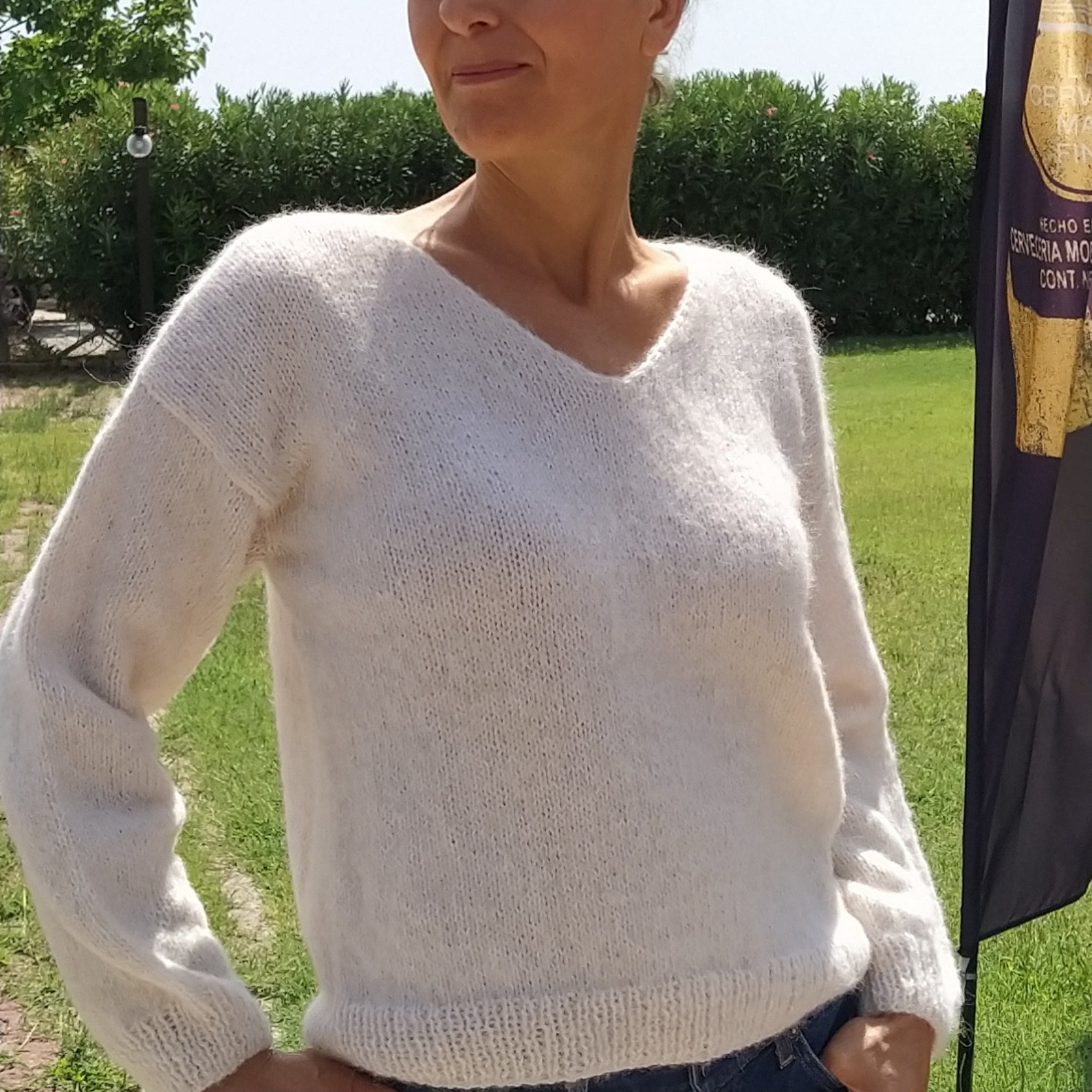 V Neck Sweater Knitting Pattern Sweater Knit Pattern Pdf - Etsy