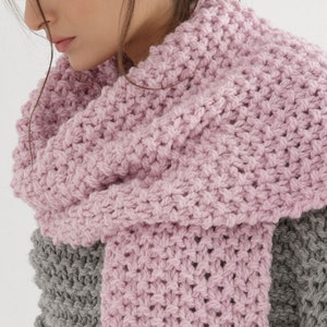 Chunky scarf Knitting pattern Scarf knit pattern pdf image 7