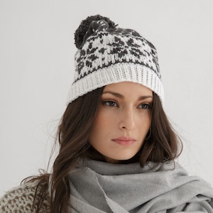 Fair isle beanie knitting pattern | Beanie knit pattern pdf