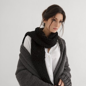 Chunky scarf knit pattern | Scarf knitting pattern pdf