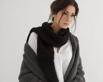 Chunky scarf knit pattern | Scarf knitting pattern pdf