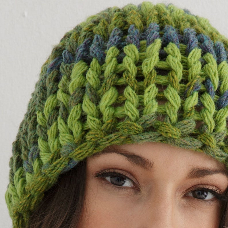 Chunky beanie knit pattern for women Beanie knitting pattern image 6