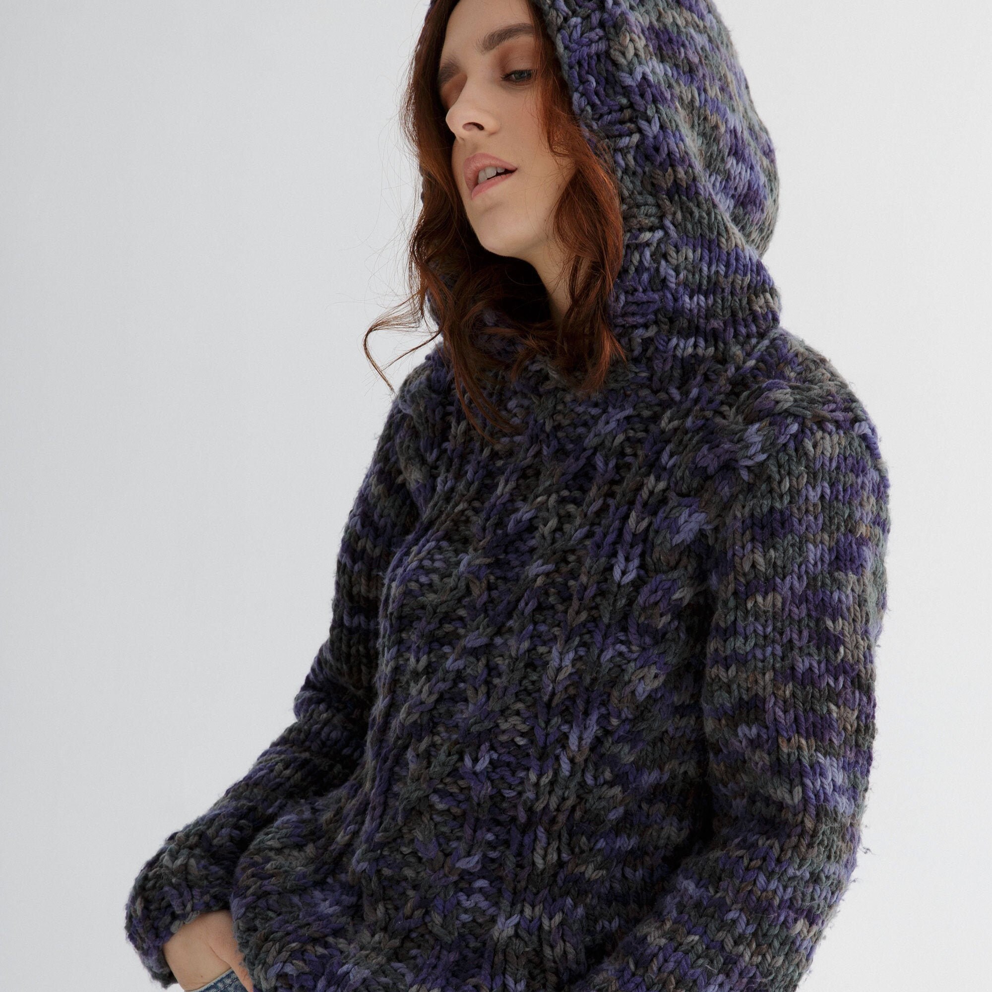 hooded pullover knitting pattern
