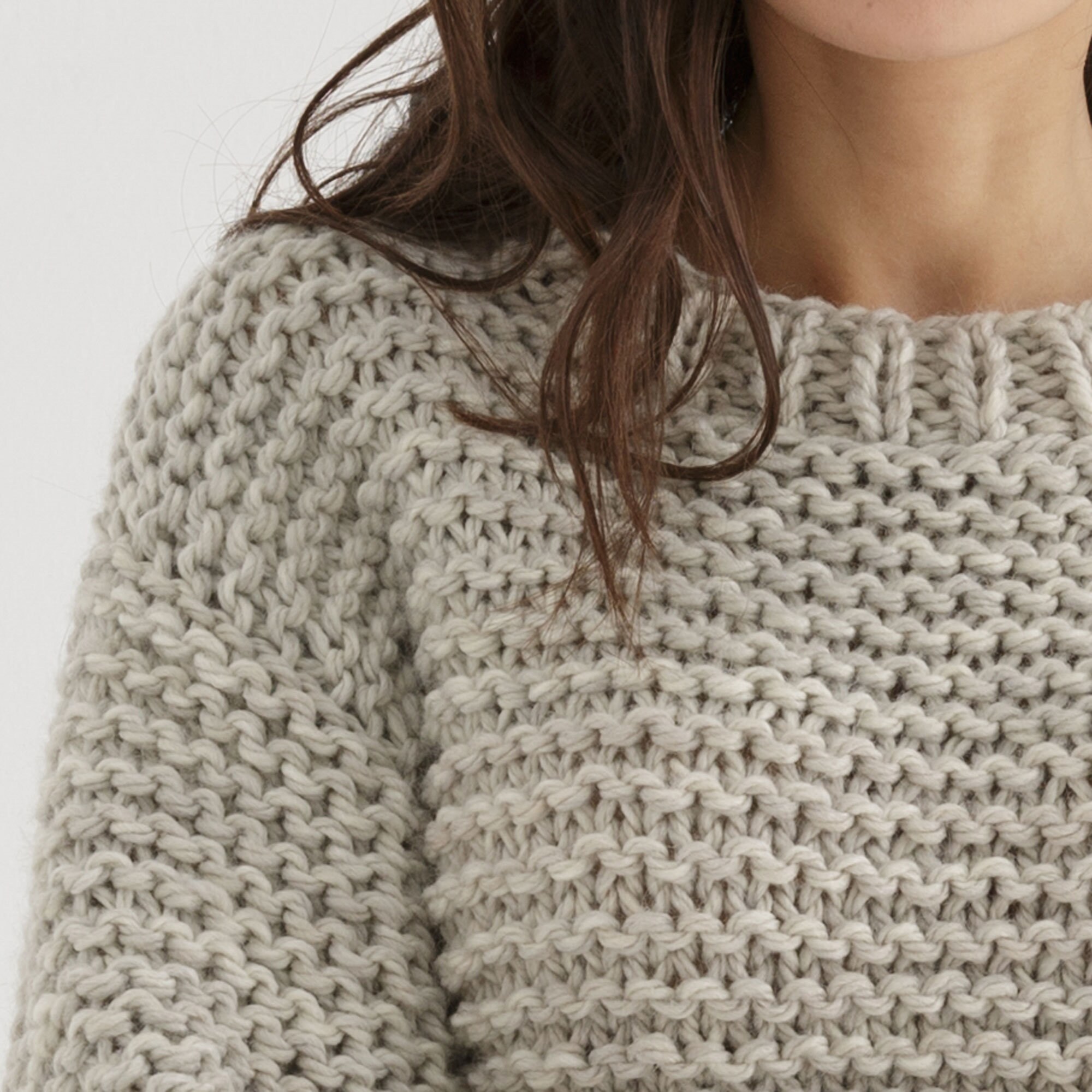 Chunky Sweater Knitting Pattern for Women Easy Crew Neck Etsy Ireland