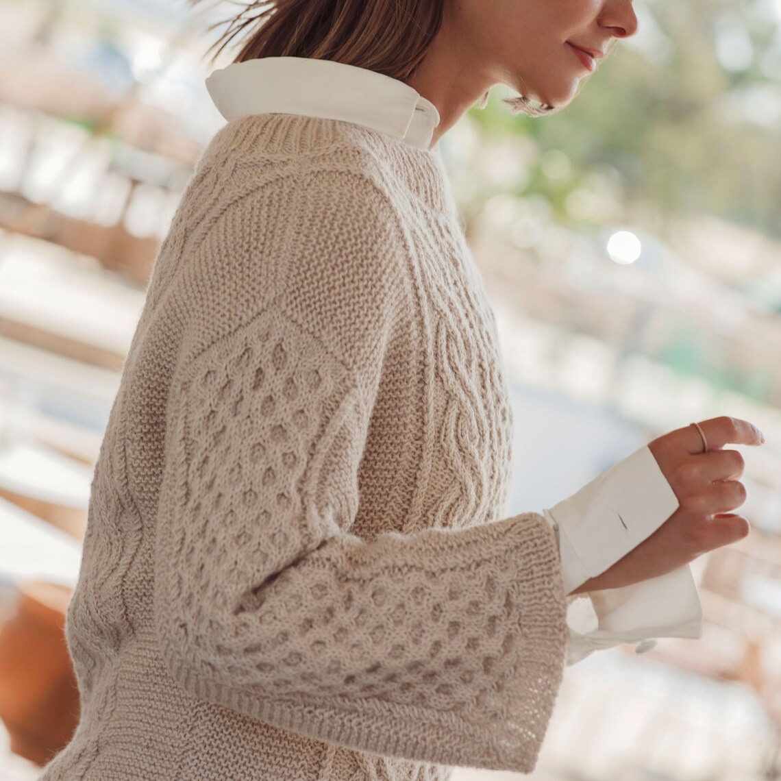 Crew Neck Sweater Knitting Pattern Sweater Knit Pattern Pdf Etsy