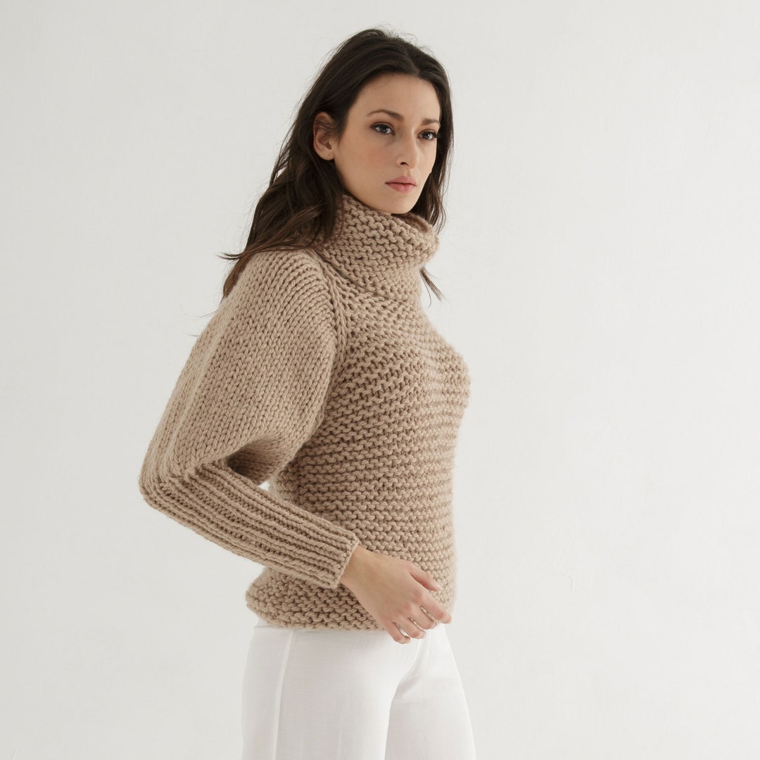Chunky Raglan Turtleneck Sweater Knitting Pattern (PDF Pattern) - Etsy