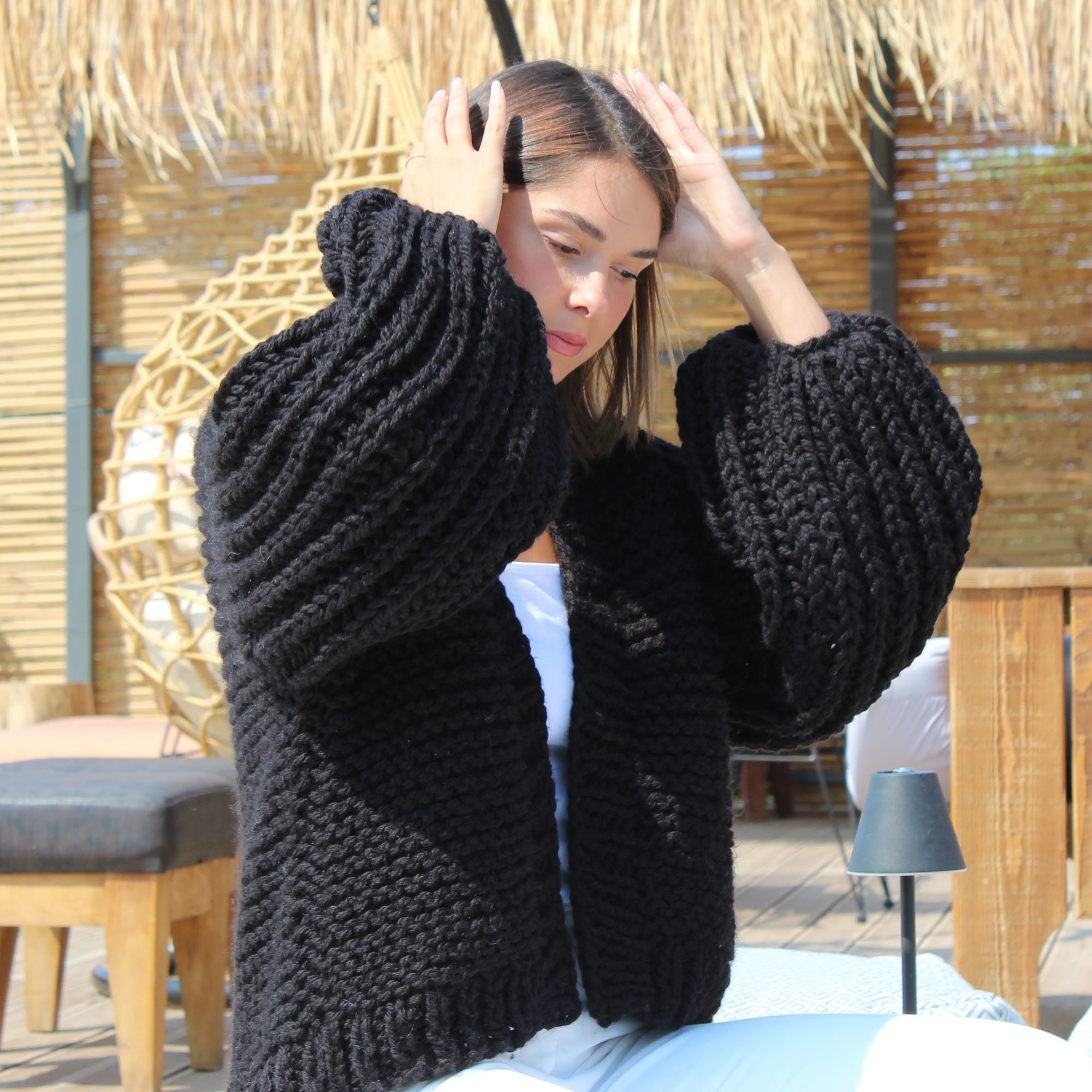 The Chunky Cardigan Knitting Pattern – Handy Little Me Shop