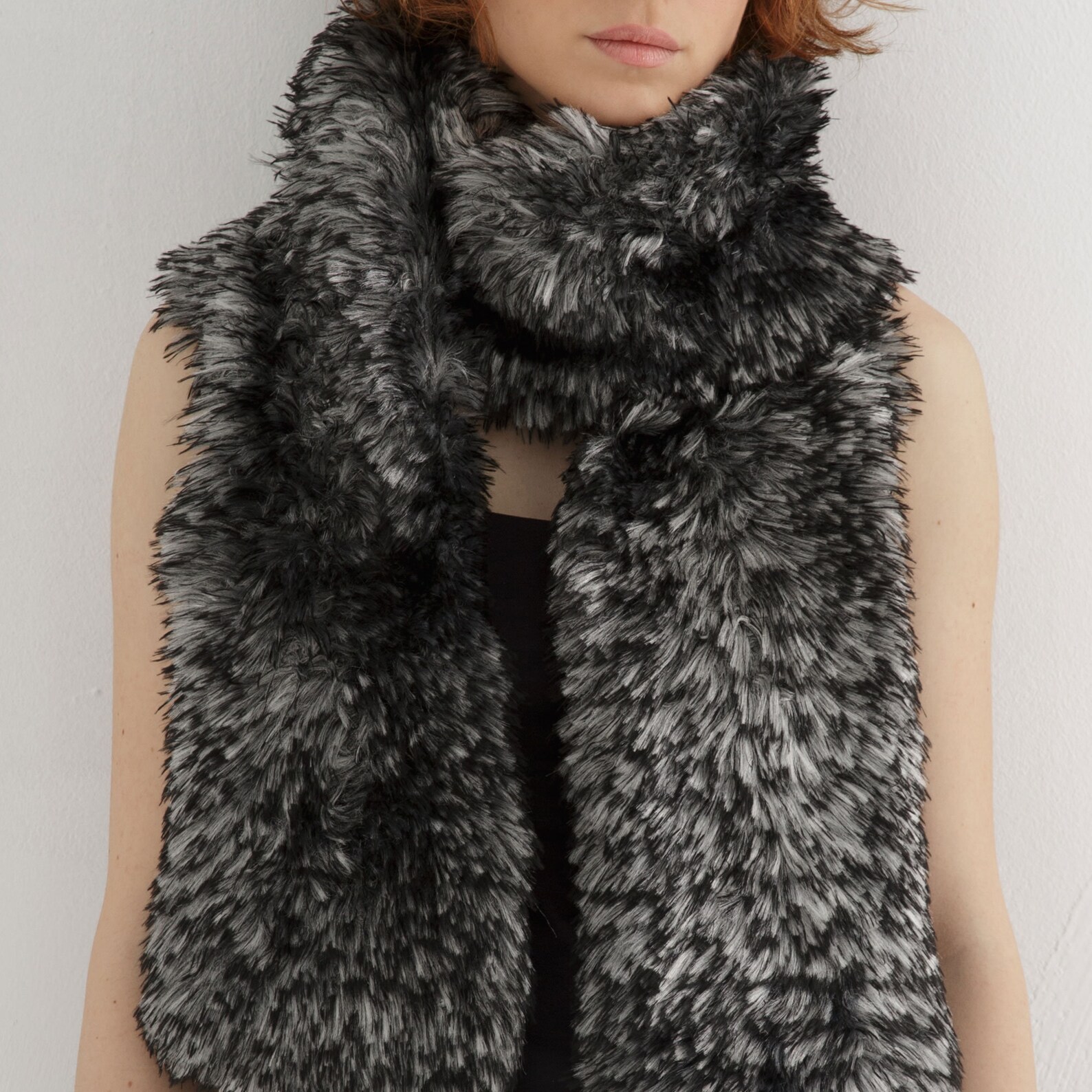 Fur scarf knitting pattern Scarf knit pattern pdf Etsy