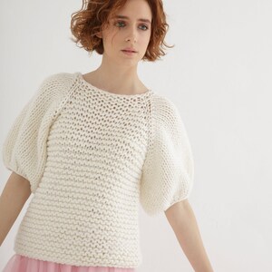 Chunky sweater knitting pattern