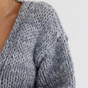 Chunky cardigan knitting pattern for women