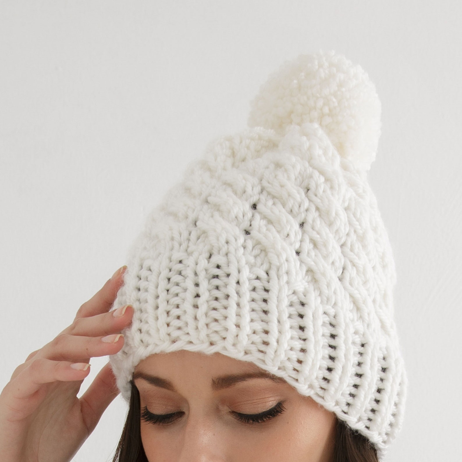 Chunky Hat Knitting Pattern | Cable Beanie Knit Design for All Sizes - Etsy