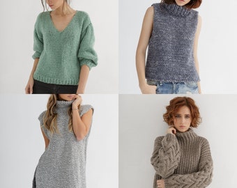 Sweater bundle | Bundle knitting patterns | Knit patterns PDF