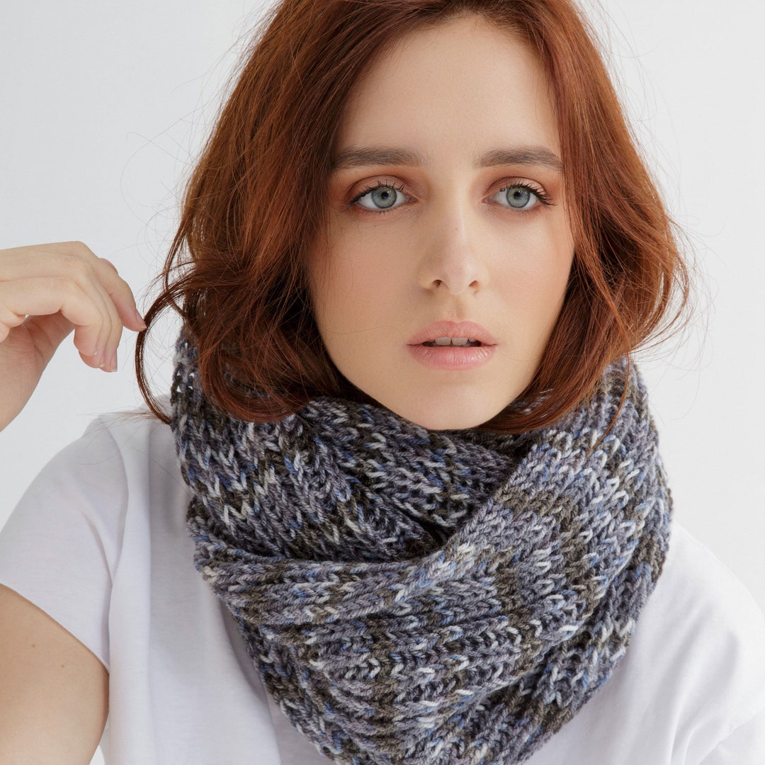 Chunky Brioche Knit Infinity Scarf Pattern | Easy DIY (PDF Pattern) - Etsy