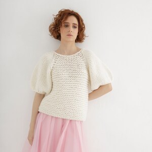 Chunky sweater knitting pattern