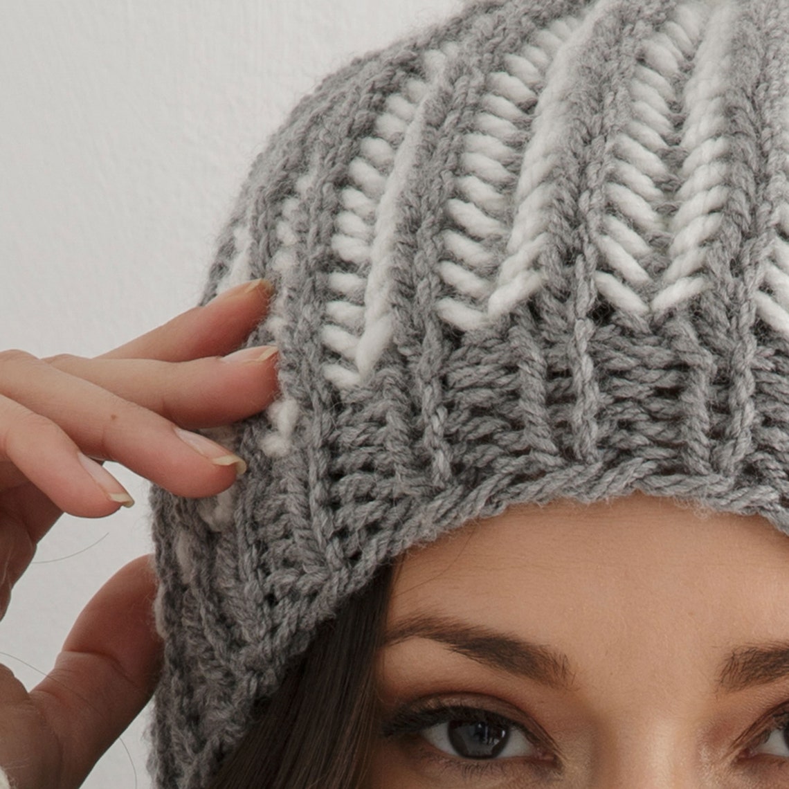 Chunky Beanie Knitting Pattern for Women | Hat Knit Design Pdf - Etsy