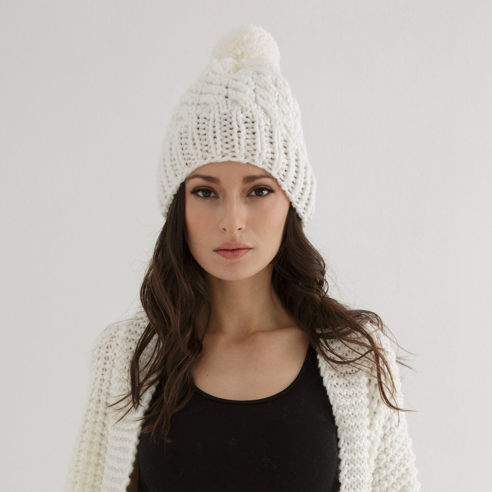 Chunky Hat Knitting Pattern | Cable Beanie Knit Design for All Sizes - Etsy