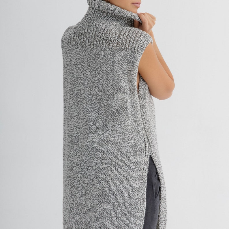 Sleeveless Sweater Knitting Pattern for Women Tunic Knit Etsy UK